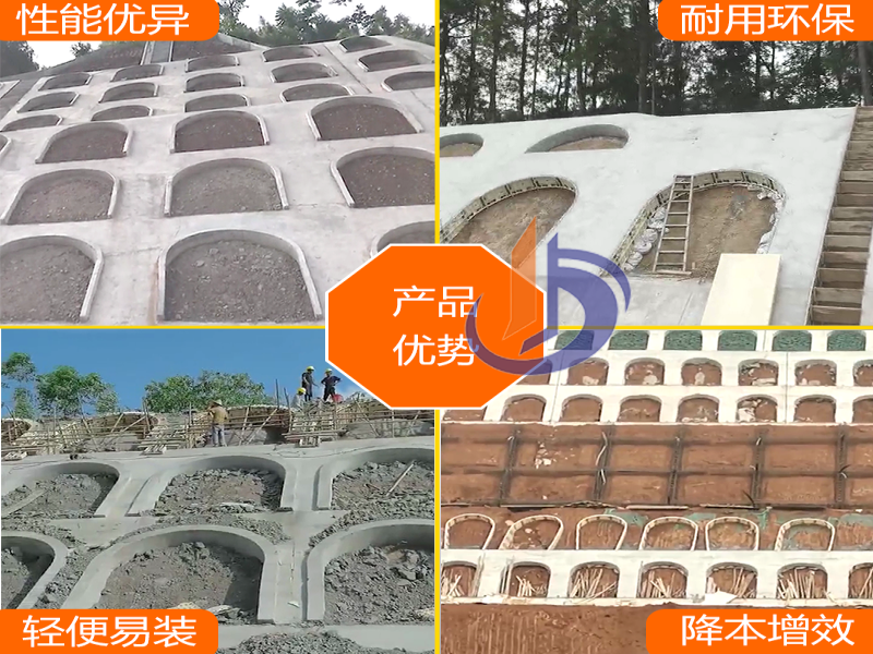 窗孔式護坡模板